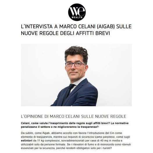 L’intervista a Marco Celani (AIGAB) sulle nuove regole degli Affitti Brevi