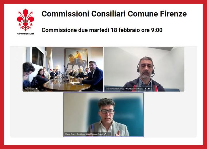 AIGAB in audizione presso la Commissione Turismo del Comune di Firenze