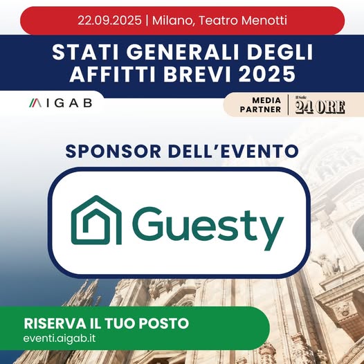 Stati Generali degli Affitti brevi 2025 – Sponsor Guesty!