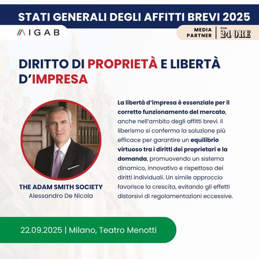 Diritto di Proprietà e libertà d’Impresa – Stati Generali degli Affitti Brevi 2025