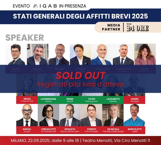 Stati Generali degli Affitti Brevi – SOLD OUT