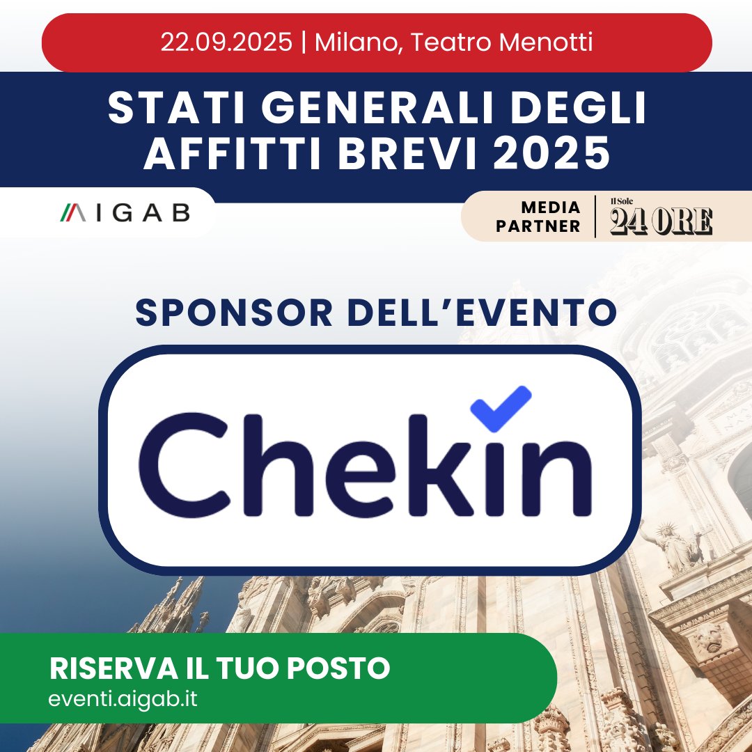 Stati Generali degli Affitti brevi 2025 – Sponsor Checkin!