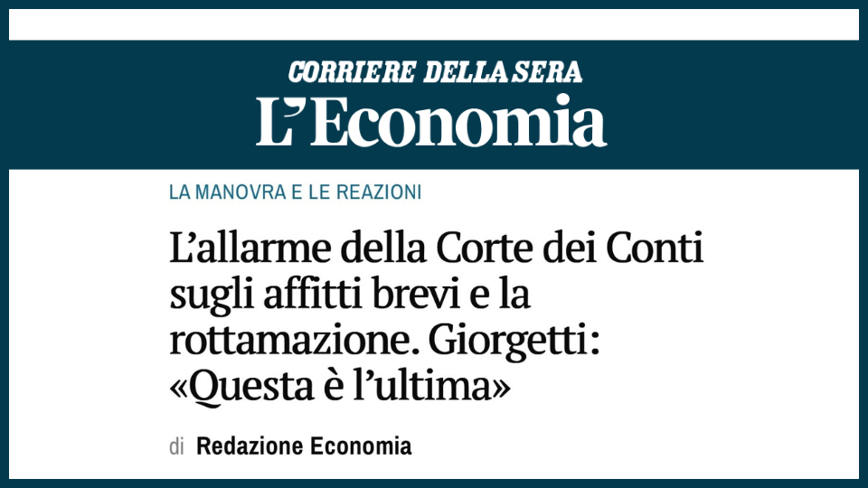 L’allarme della Corte dei Conti sugli Affitti Brevi