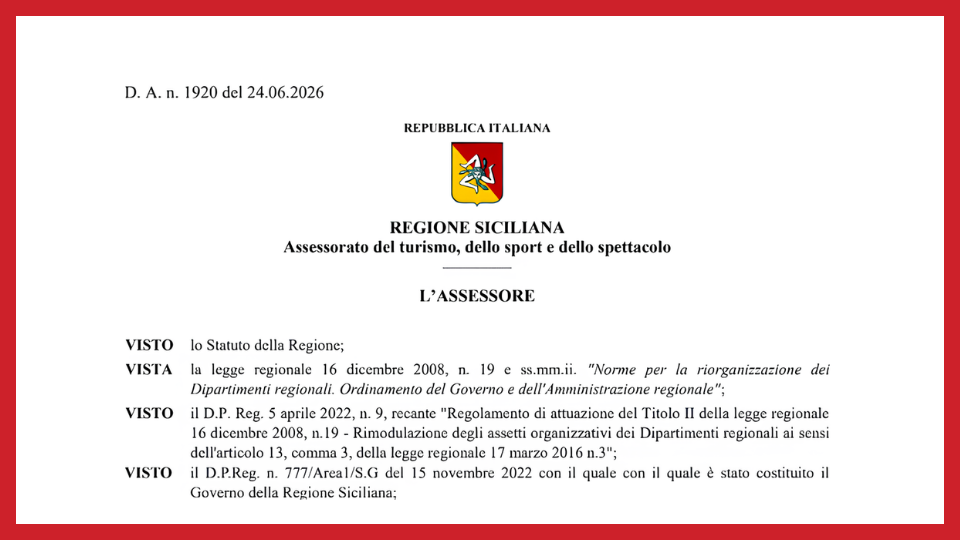 Sicilia, scadenze Affitti Brevi e Allegato B: ecco il Decreto Assessoriale n. 1920 del 24 giugno e la Modulistica da utilizzare