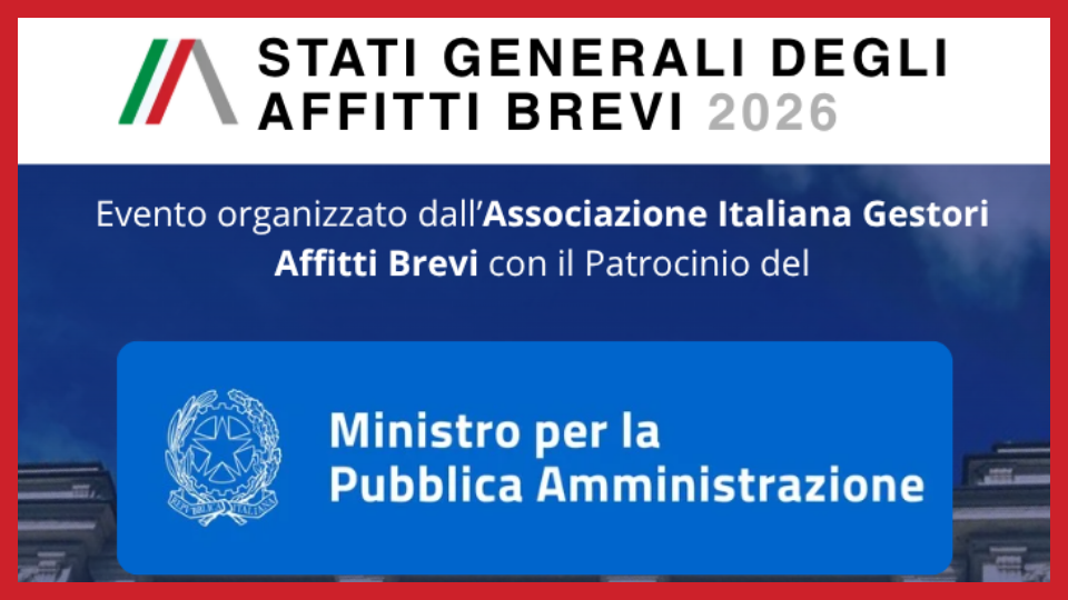 Patrocinio del Ministro per la Pubblica Amministrazione per la seconda edizione degli Stati Generali degli Affitti Brevi