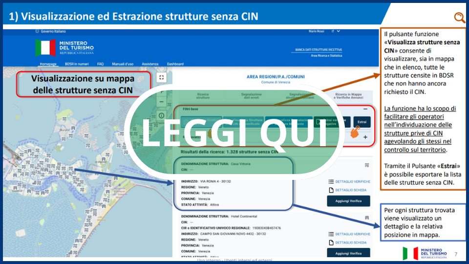 LA SUPER BANCA DATI CREATA DAL MINISTERO DEL TURISMO – IL CIN ENTRA NEI CONTROLLI FISCALI
